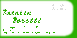 katalin moretti business card